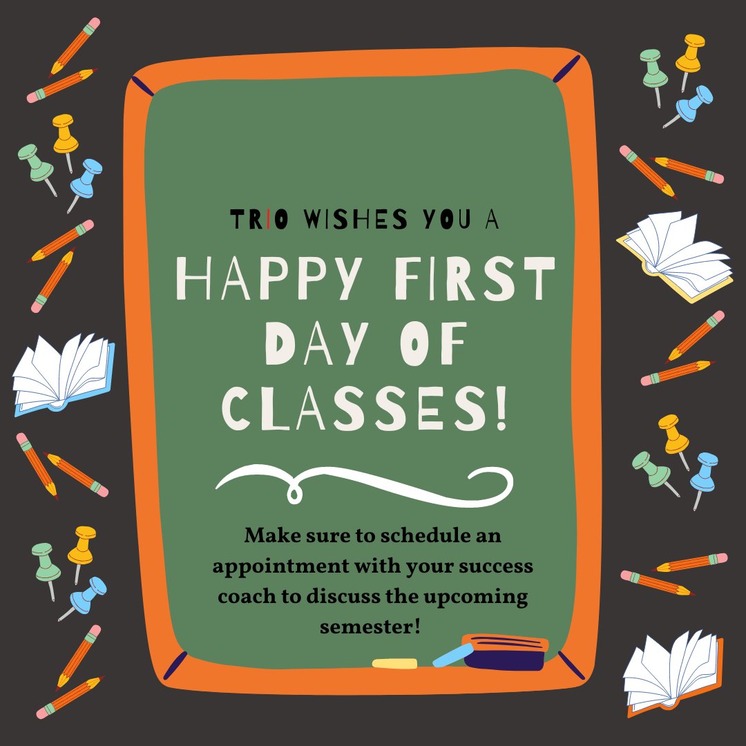 Welcome back TRIO Scholars!🥳

The TRIO team is so excited to begin this new semester with you and help in anyway we can. Stop by the office and tell us about your summer!

180 Student Millennium Student Center
Monday- Friday 8am-5pm