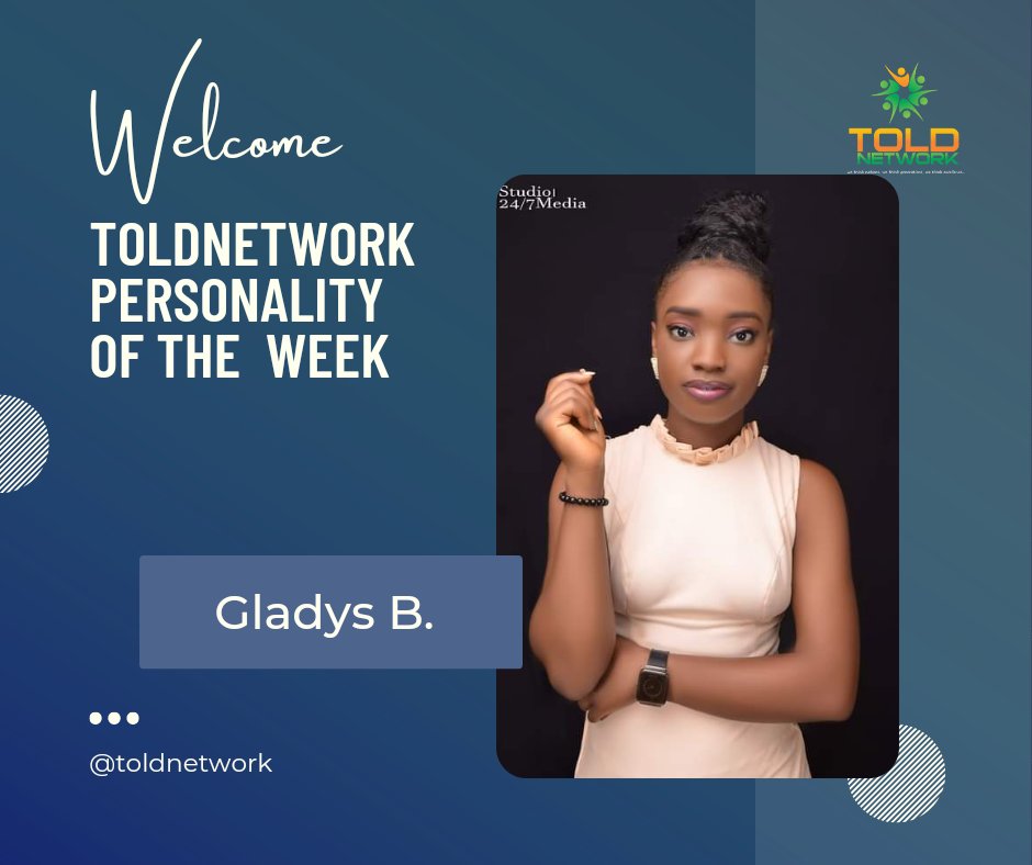 TOLDNetwork's tweet photo. TOLDNetwork Personality of the Week. 
Gladys Boluwatife 

Ake Gladys Bólúwatifẹ́ is a graduate of Economics from Federal University, Lokoja. She's an event planner and she's currently serving her fatherland. 

Please welcome our Personality of the Week. https://t.co/LTdZOTgA5D
