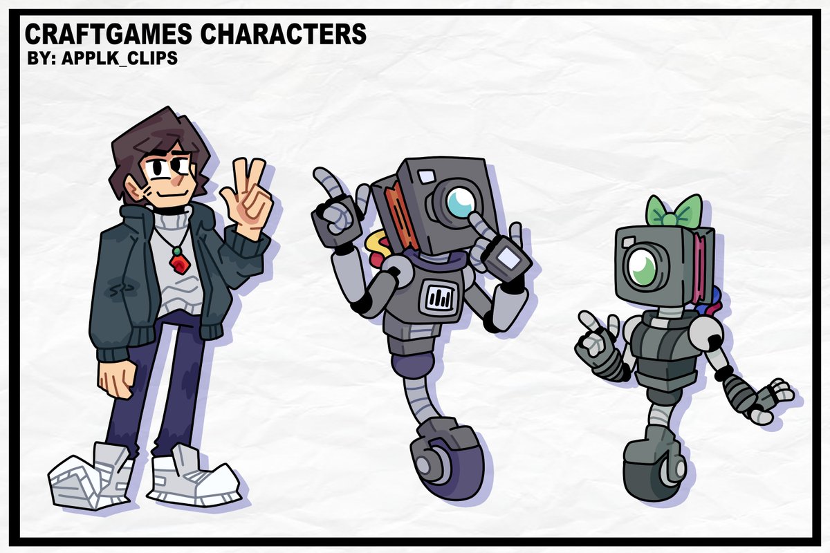 ApplkClips's tweet photo. CraftGames Players 🎲
#characterdesign #CraftGames #redstonegang https://t.co/bkblOkC6fH