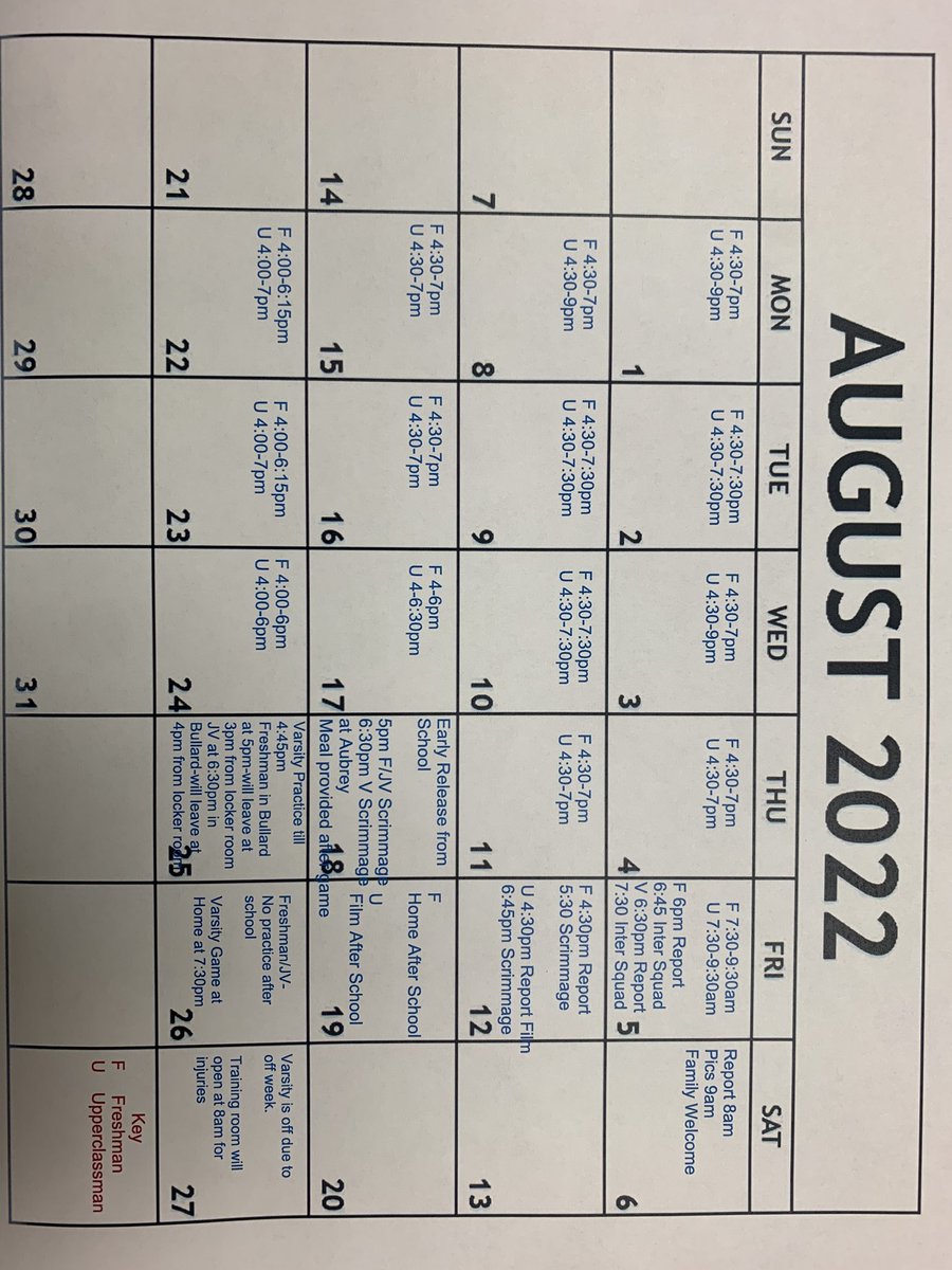Here is the schedule for the week. GAME WEEK is finally here.  #beuncommon