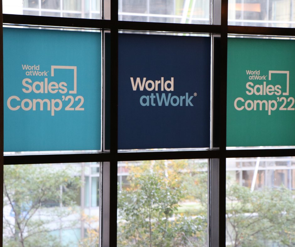 WorldatWork's tweet photo. Today is the day #salescompensation #professionals! #WorldatWork #SalesComp22 is kicking off! We can't wait to meet all of you sales comp and #operations experts! Be sure to share your favorite #SalesComp22 moments on your favorite social media platform! https://t.co/FArSa1C0hv