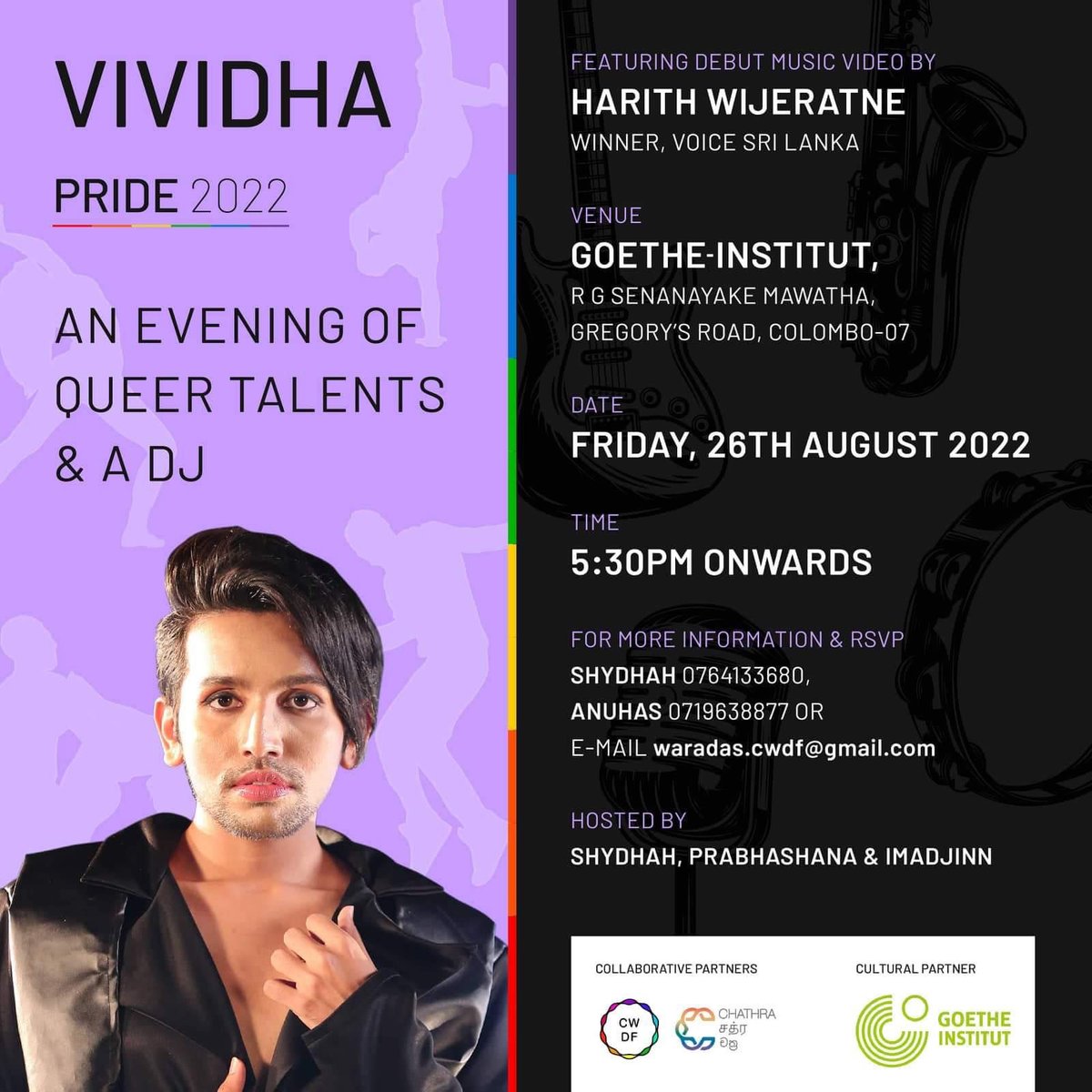 CwdfLanka's tweet photo. Event link: https://t.co/qZloX6fgb9

The entrance is free. For details and to reserve your seat contact 
Anuhas: 0719638877 or Shydhah: 0764133680 

அனிச்சம் 
CWDF Lanka
@jaffnasangam 

#pride2022 #LGBTIQ 
#QueerSL #cwdflanka #goetheinstitut #chathrasrilanka 
#shortfilmfestivalq https://t.co/UogUiufyBP