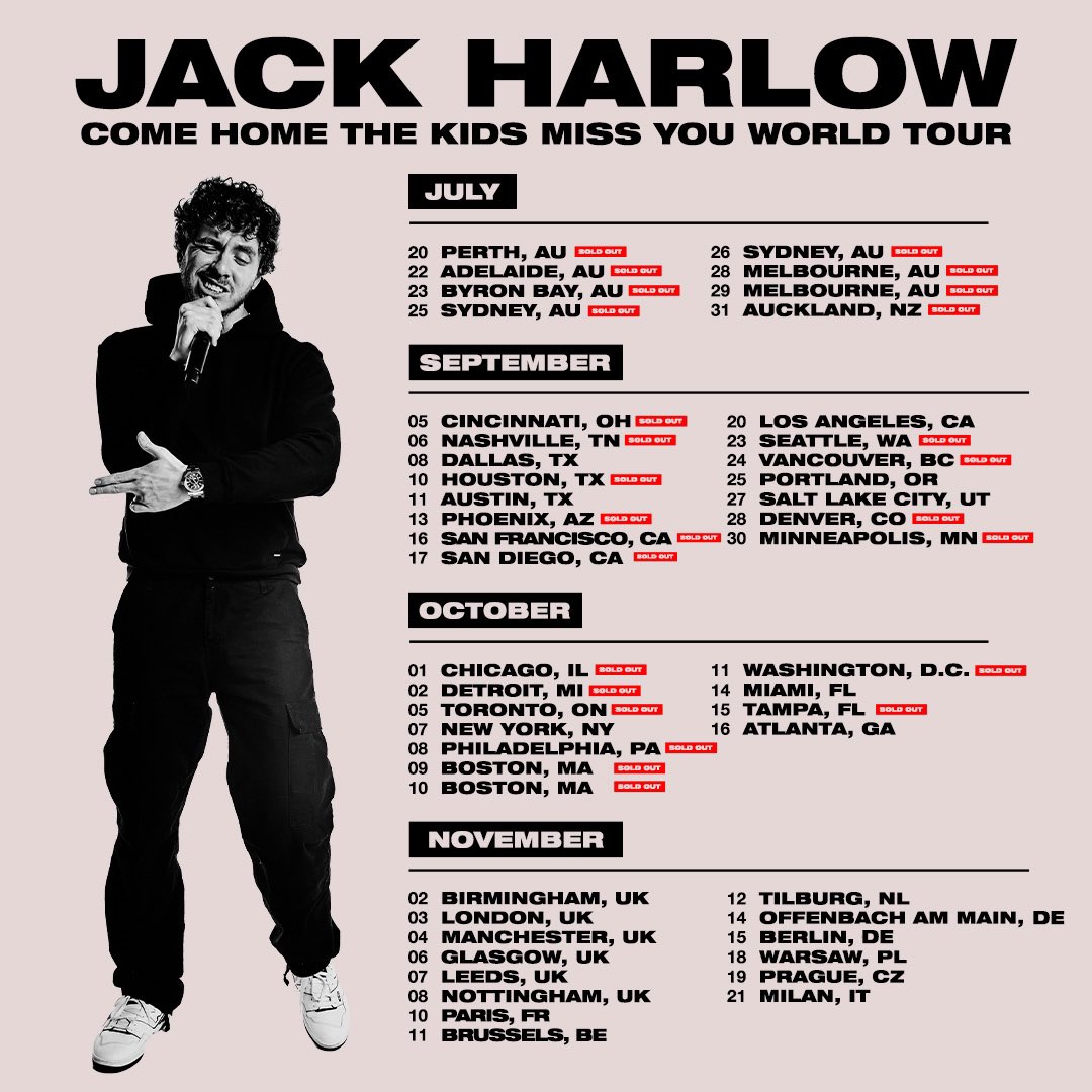 Jack Harlow on Twitter "CANT WAIT TO SEE YOU 🌎 https//t.co/EUaZy3BHlu