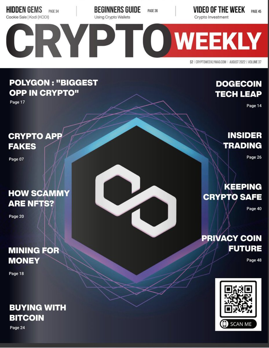 StoneOnChain's tweet photo. The latest edition of Crypto Weekly:
https://t.co/L4xDH2brqG
This week we look at Mining for Money & Keeping Your Crypto Safe & How Scammy are NFTs?
https://t.co/7oGomqhLiV
#CryptoNews #BSC #Bitcoinnews #CryptoWeekly #Crypto #NFT #CryptoMag https://t.co/gAHf1ty2V7
