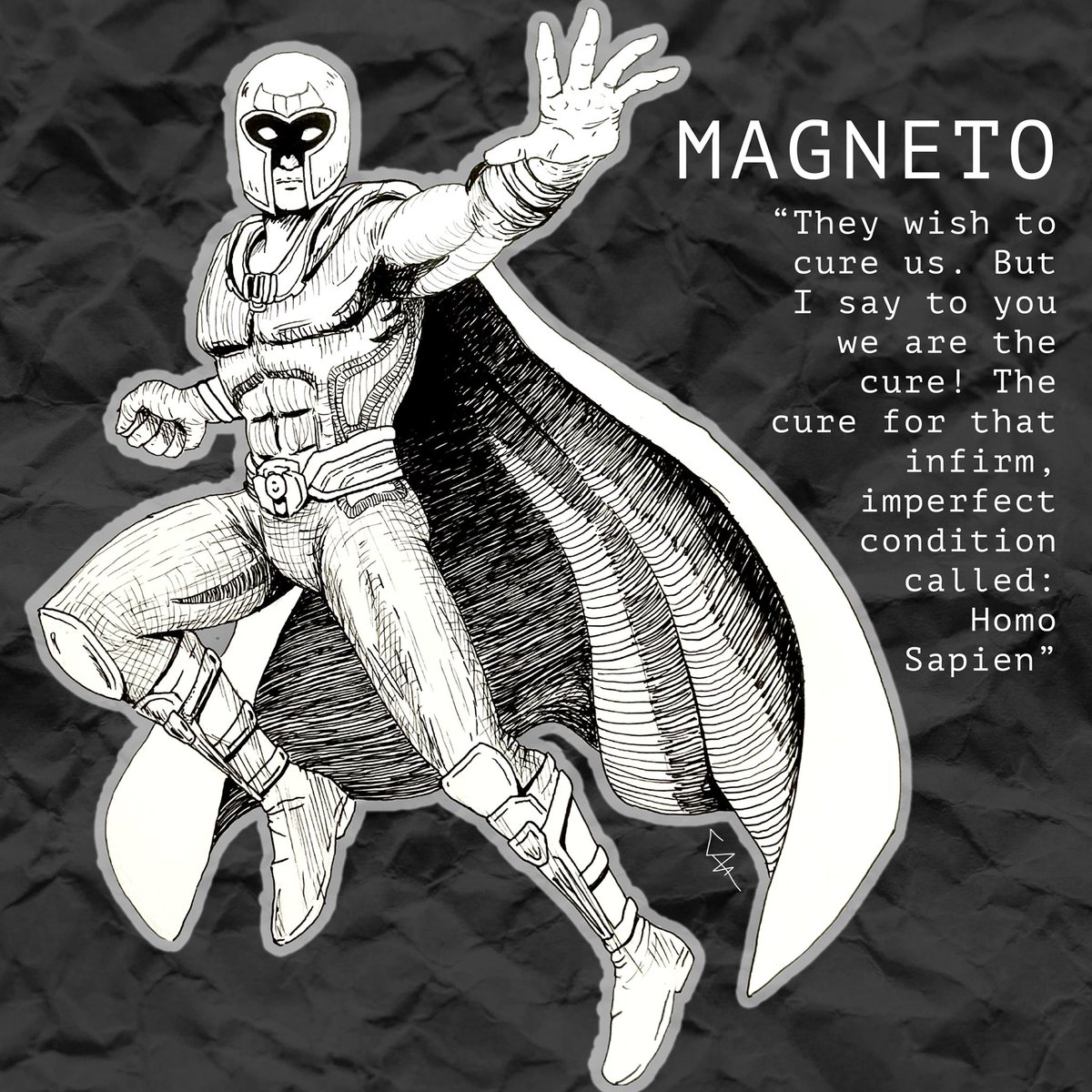 MiceyCrit's tweet photo. Magneto was right lol Become a mutant! Original Drawing https://t.co/mD2SzBRJq9