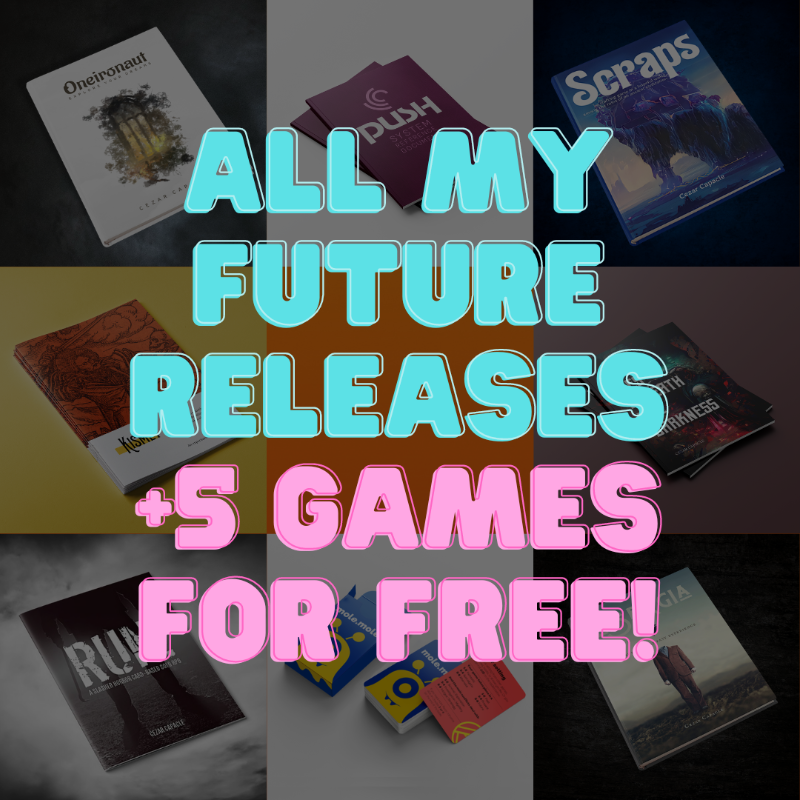 capacle's tweet photo. ⠀
⠀
Are you ready?

#selfpromosaturday is here!  

💛 Drop your creations on the replies
💚 Interact if you have the energy
💜 Be awesome to each other!

Here's mine: this is the LAST WEEK to enjoy my Pаtrеon Super Special Offеr: all my future releases + 5 of my games for frее!