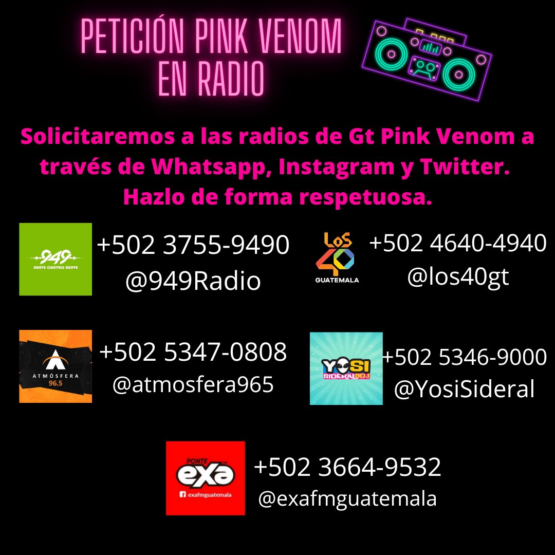 BLACKPINK Guatemala on Twitter "BLINKS GT Vamos a solicitar a las