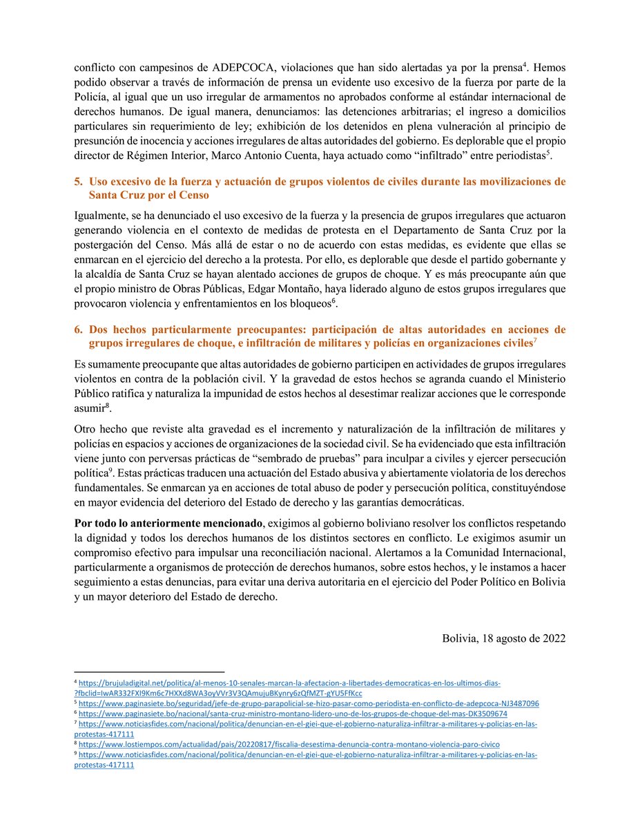 contiocap's tweet photo. Desde la #CONTIOCAP #Bolivia nos hemos sumado al pronunciamiento, denunciando los atropellos en contra de periodistas y defensores de #DerechosHumanos, derechos territoriales, derechos indígenas y derechos de la naturaleza.
!Luchar por el territorio es luchar por la vida! https://t.co/s6PlfLPZMO
