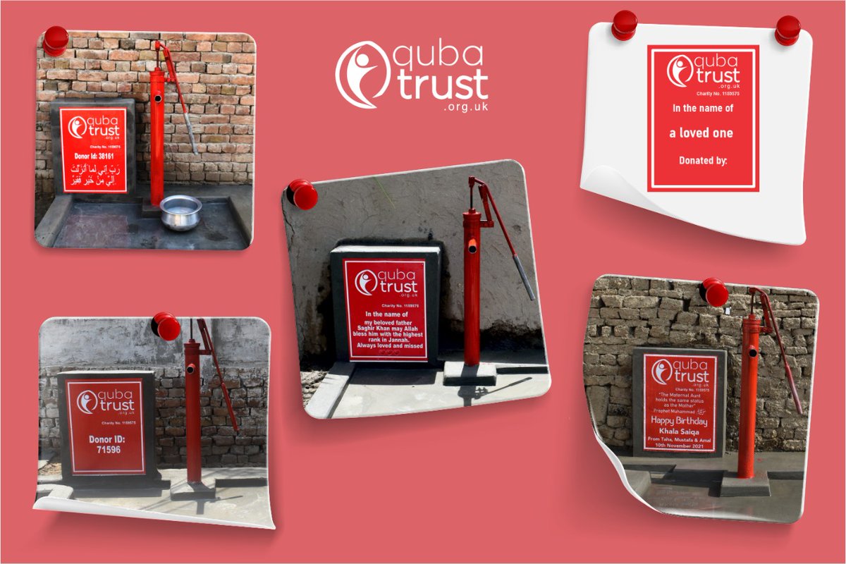 qubatrust's tweet photo. Clean water  is the basic necessary of every living. 

Donate a water hand pump personalized with your name (or the name of a loved one) displayed on the permanent plaque so that beneficiaries can remember you in their thoughts and prayers.

Donate now 👇
https://t.co/vZ3TuDuIp0 https://t.co/A4NRJJnRMH