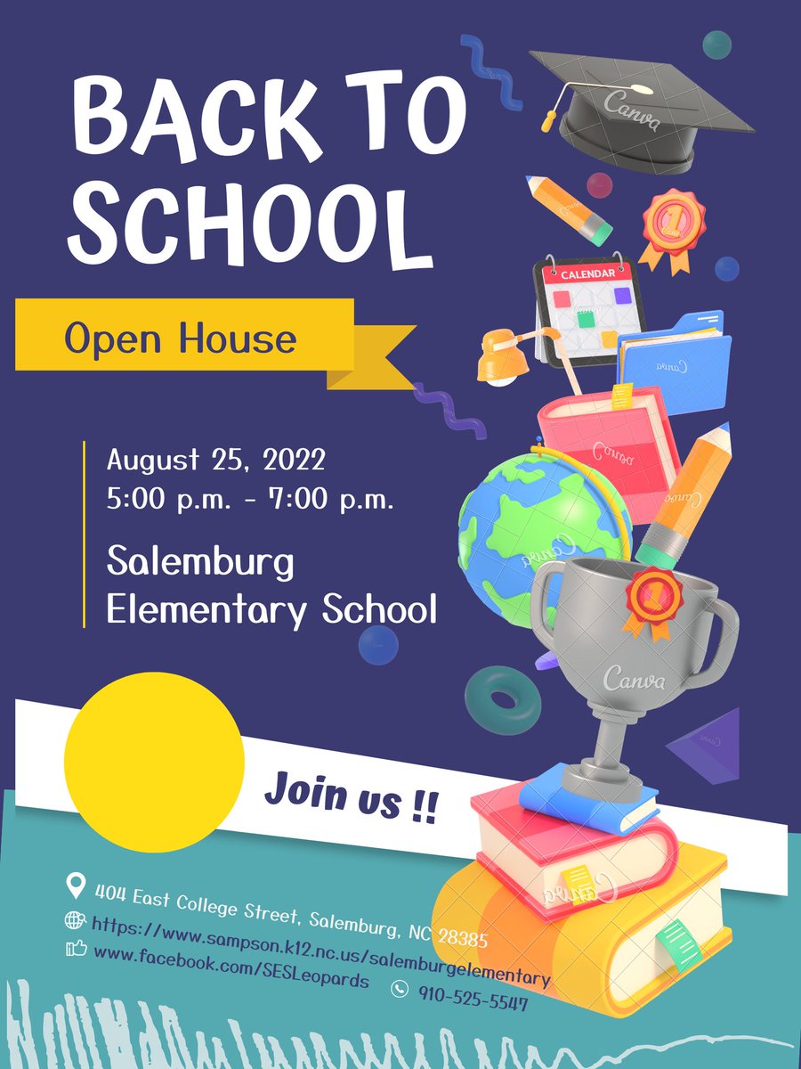 Please come join us for open house at Salemburg Elementary School on Thursday, August 25, 2022! <a href="/SuzanneSell/">Suzanne K. Sell</a> #herewegrow