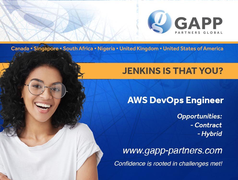 DeWald98660604's tweet photo. #devopsengineer   JENKINS?
Two excellent career opportunities for AWS DevOps Engineers with 4 years of experience.
CT Position: https://t.co/Dj9BcpbAi6
JHB Position: https://t.co/Dj9BcpbAi6
#devops #linux #aws #cloudcomputing https://t.co/qzpsAJlzXL