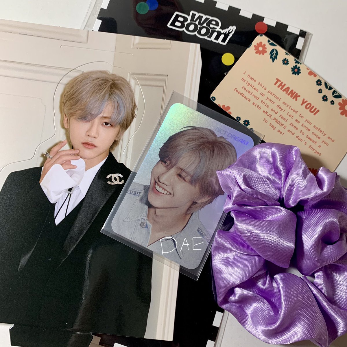 chenjishaul's tweet photo. ❁ཻུ۪۪.;:୭̥.┊🖇 #DAELY_Mails ! ꒱

— love mail from @najaesales !thank you so much po for the super smooth transaction~ finally a Jaemin wb holo haver, he came home safely po thank u for packing it safely and for the super cute scrunchie freebie! 🫶 #NJS_PROOFS https://t.co/l1bZB2PZtr