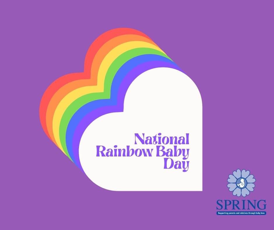 It’s #RainbowBabyDay! We want to take a moment to celebrate all rainbow babies who bring so much joy after so much grief.

We also honour the memory of those we have lost & for those who have not yet experienced their rainbow we know today can be hard & send much love to you 🌸