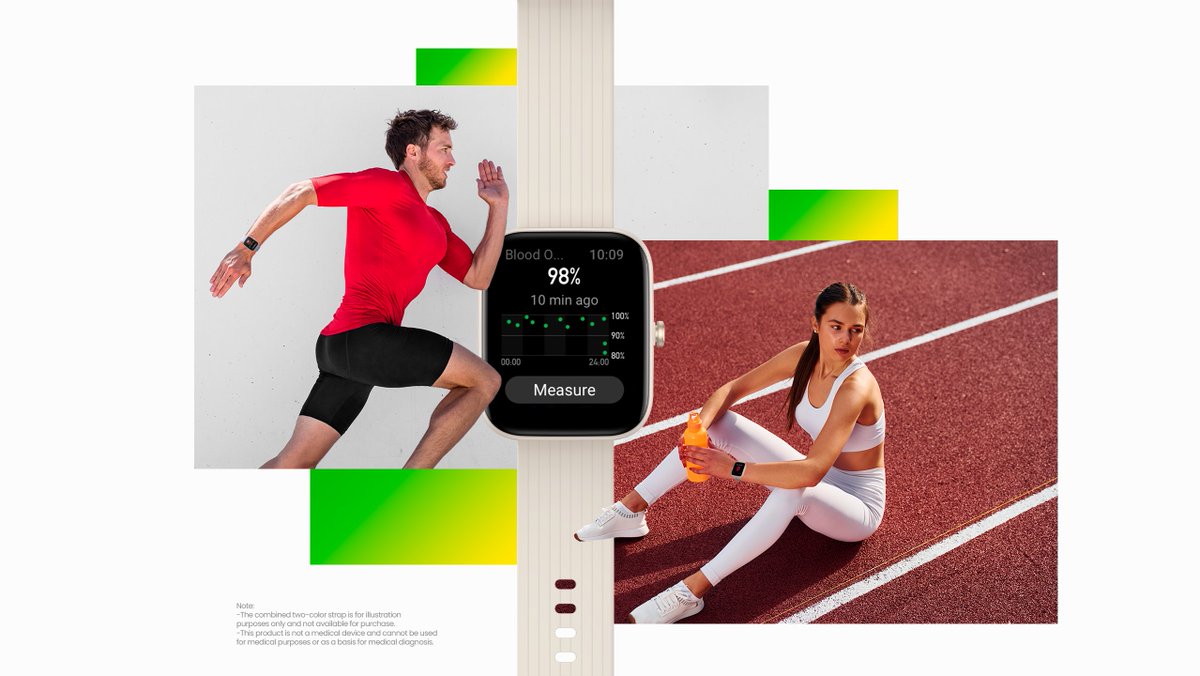 AmazfitIN's tweet photo. Big on action & health ๐ช๐ฉธ With the #Amazfit #Bip3 & #Bip3Pro, you can measure your blood-oxygen saturation at any time, to easily understand your physical condition ๐โโ๏ธ๐โโ๏ธ
#Amazfit #Smartwatch #BIP3Pro #UpYourGame #GoBIGWithBIP #Fitness #Health #Smartwatch #BloodOxygen https://t.co/Sj9LmxwYEH