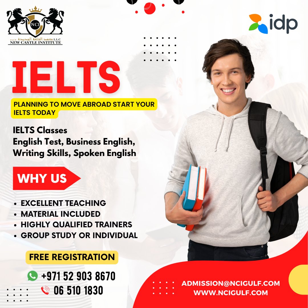 ncigulf's tweet photo. ๐ฅ Admission Open for IELTS and GED !! ๐ฅ
Join us and prepare yourself for IELTS and GED with well-experienced trainers.
โ
For Call / Whatsapp : +971 6 5101830 | +971 52 903 8670
#Ncigulf #Ielts #Highereducation #Newcastleinstitute #Gedclasses #Ieltstraining #Ged #Ncigulfsharjah https://t.co/7Vs4yZpmUp
