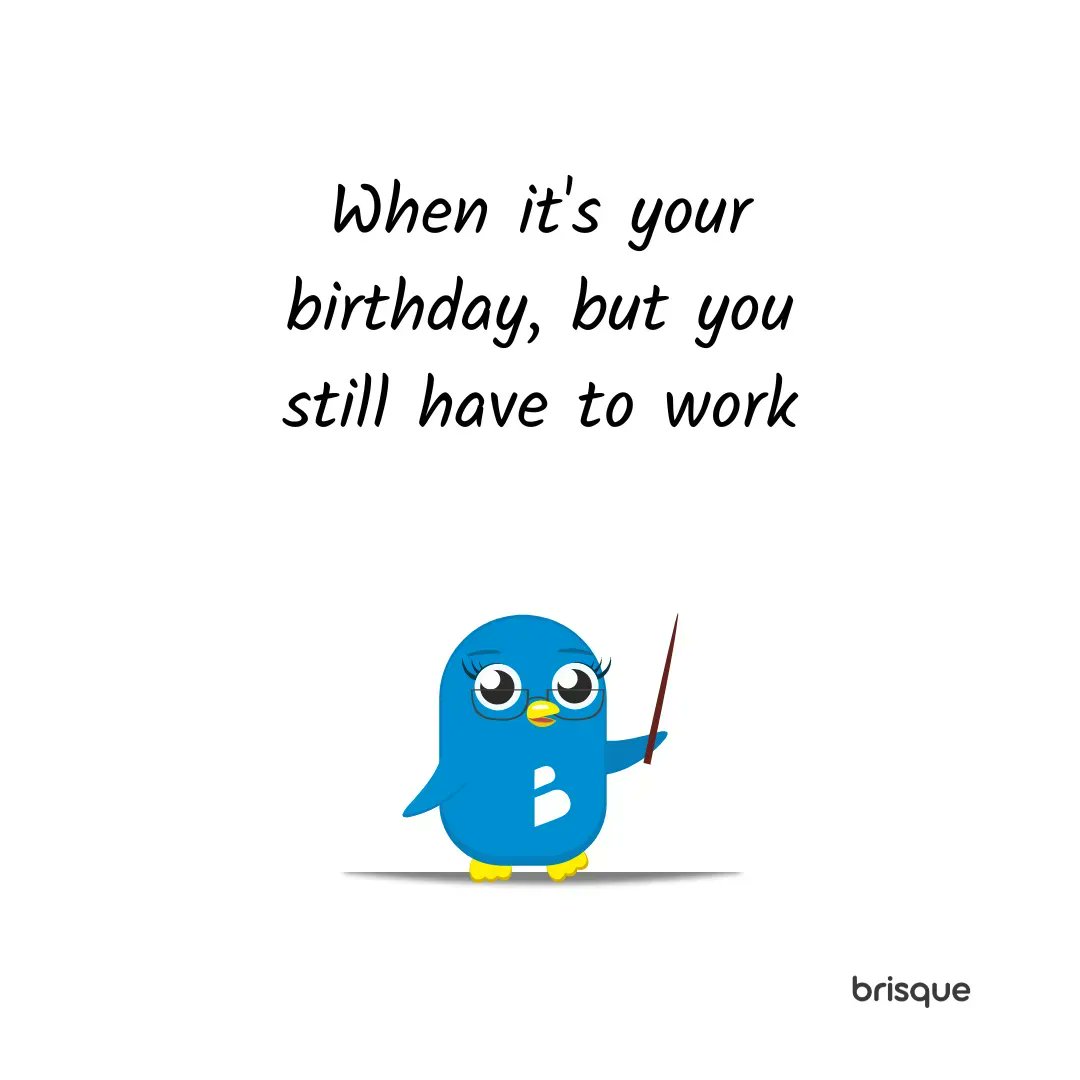 brisquemktg's tweet photo. Do you:
a) only show up because of the free office birthday cake 🎂
b) take a sick day
c) work like it's a typical day; a birthday is just another day
Something else, comment below 💬
Happy New Week!
Bri🐧
#Fun #Business #BriKnowsMarketing #HumanizedMarketing #Brisque https://t.co/5FgsDNqAMK