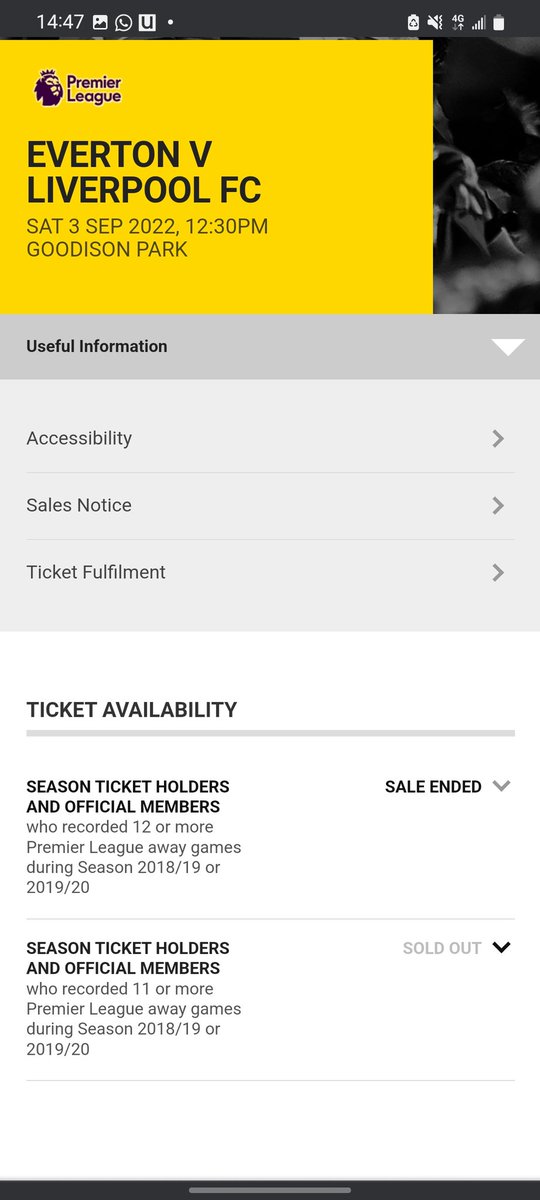 JayKearns_'s tweet photo. Anybody have any idea how the Everton game sells out on 11, when United with only 141 more tickets sells out on 4? Something not right here https://t.co/GhYk2ajJtt