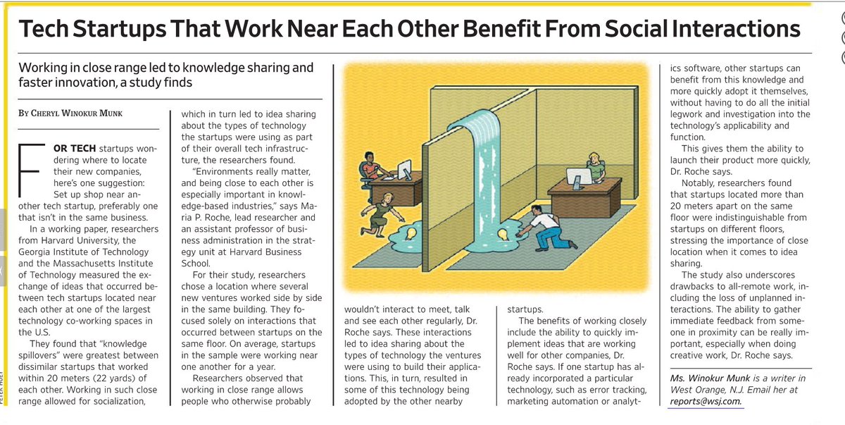 achievenext's tweet photo. It's not a far leap to get from "Tech Startup" to #Workforce.... #employees like a #flexibleworking environment of the #hybridworkmodel, but the #benefits, #knowledgesharing, and #collaboration that comes from #inpersonnetworking can't be underestimated. Credit:@WSJ

#cfo #chro https://t.co/ymIPKxpMoc