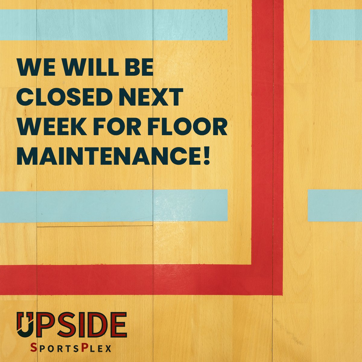 Upside SportsPlex will be closed this week. We will reopen Aug. 29.

Come see us next week!