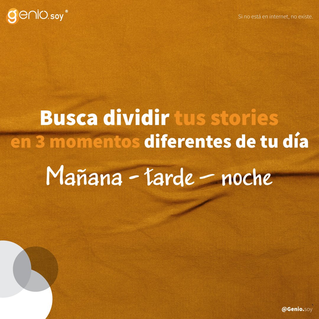 GenioSoy_'s tweet photo. ¡Atención  🔈! En #GenioSoy te decimos cómo lograr enganchar a tus seguidores con #Stories. 😉 https://t.co/SNH1HYRYJe