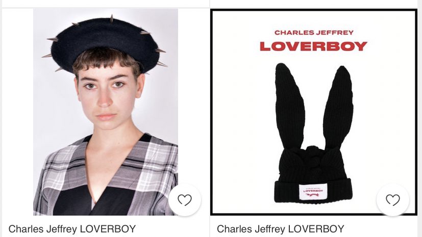 CHARLES JEFFREY LOVERBOY 跳ね上がっ ベレー帽 CHARLES JEFFREY LOVERBOY 跳ね上がっ ベレー帽