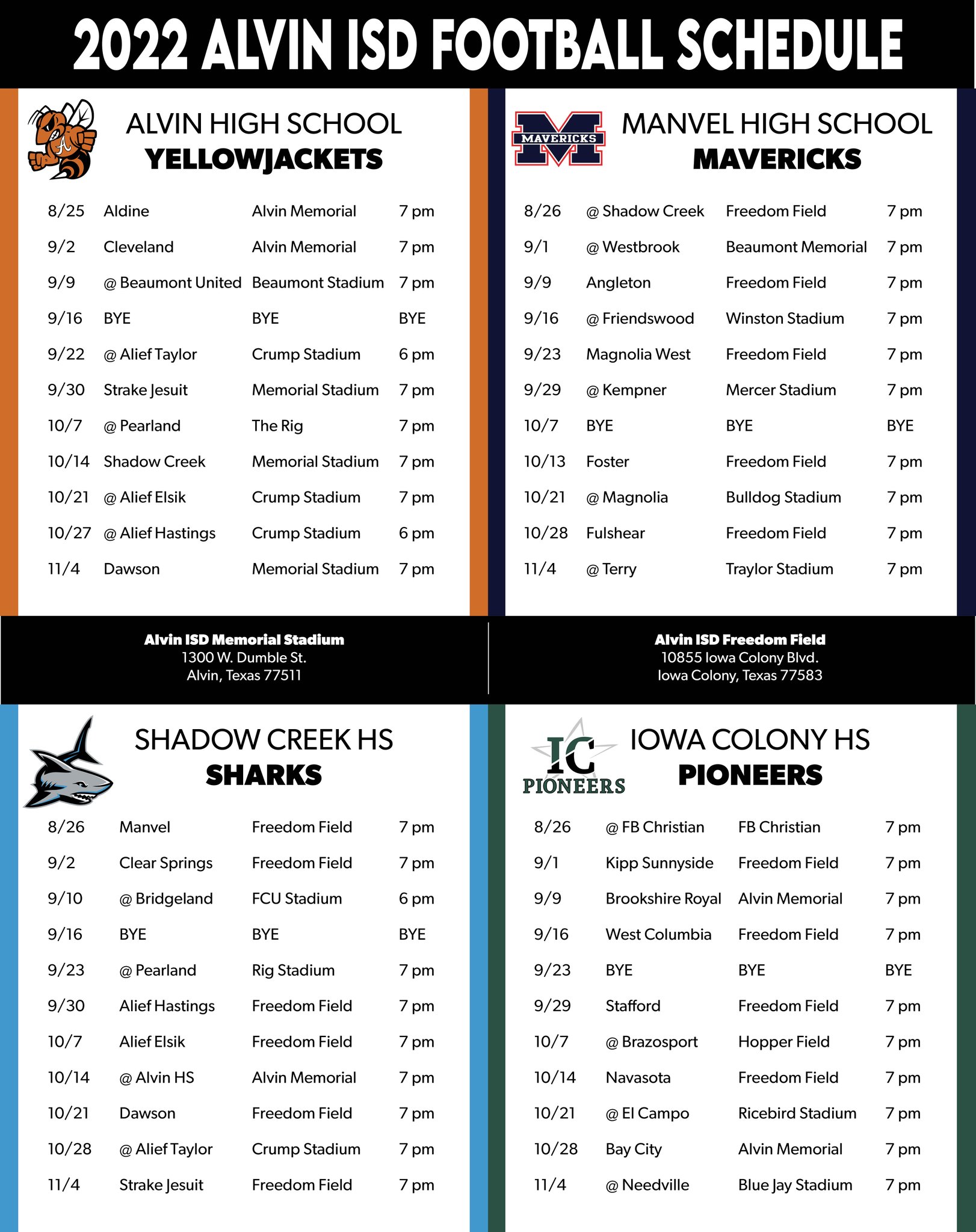 AlvinISD on Twitter "Are you ready for some football?? 🏈 Take a look