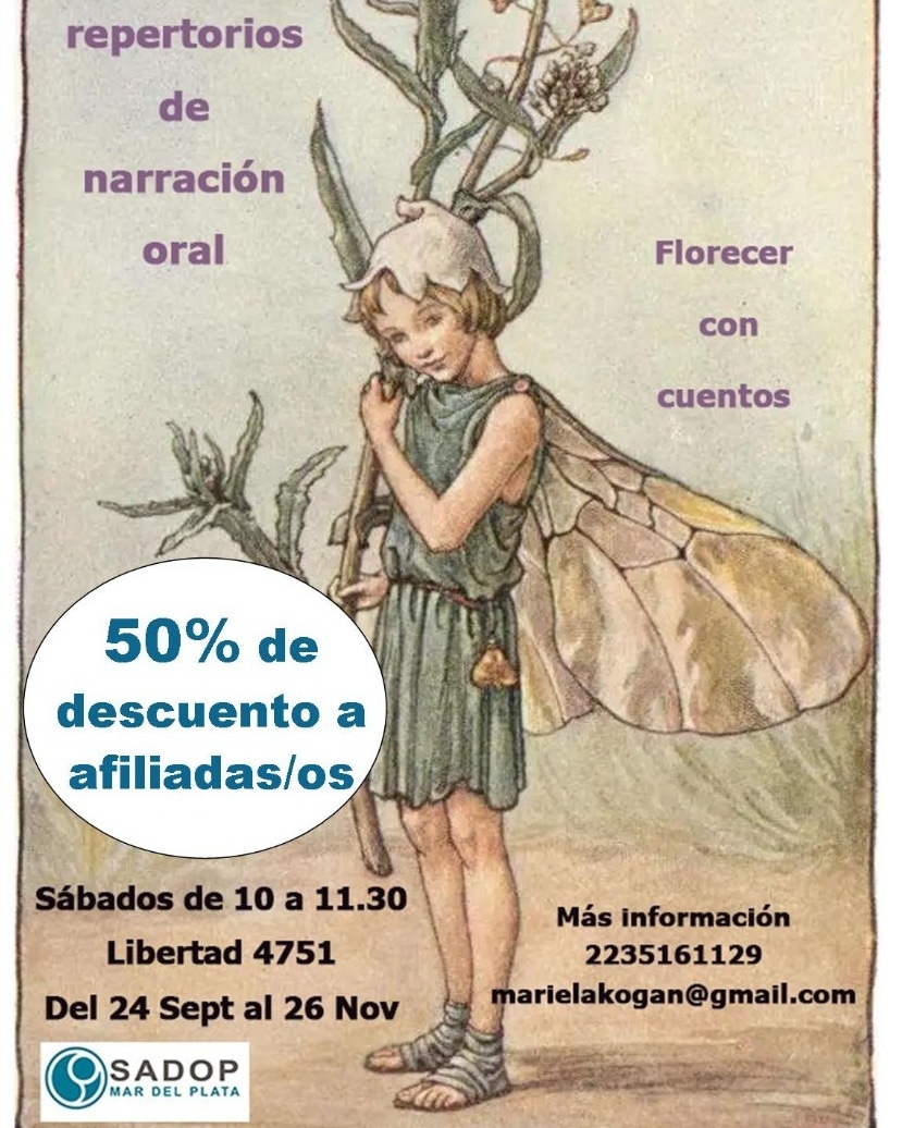 sadopmdp's tweet photo. #ElBeneficioDePertenecer
Si sos afiliado/a tenés 50% de #Descuento!

😌Clínica taller para la selección, adaptación y puesta en escena de narraciones orales.
Destinado a quienes ya realizaron algún taller de narración oral y buscan preparar nuevos cuentos, refrescar la... https://t.co/nIYVYocEyE