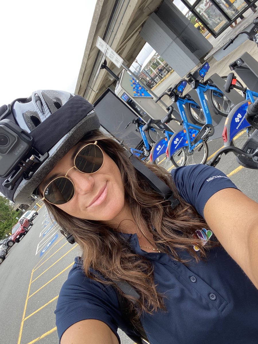 maryathanasia's tweet photo. Getting ready to start my descent to Boston from Wellington Station on a #bluebike — wish me luck! @NBC10Boston https://t.co/tgTfFysoKI