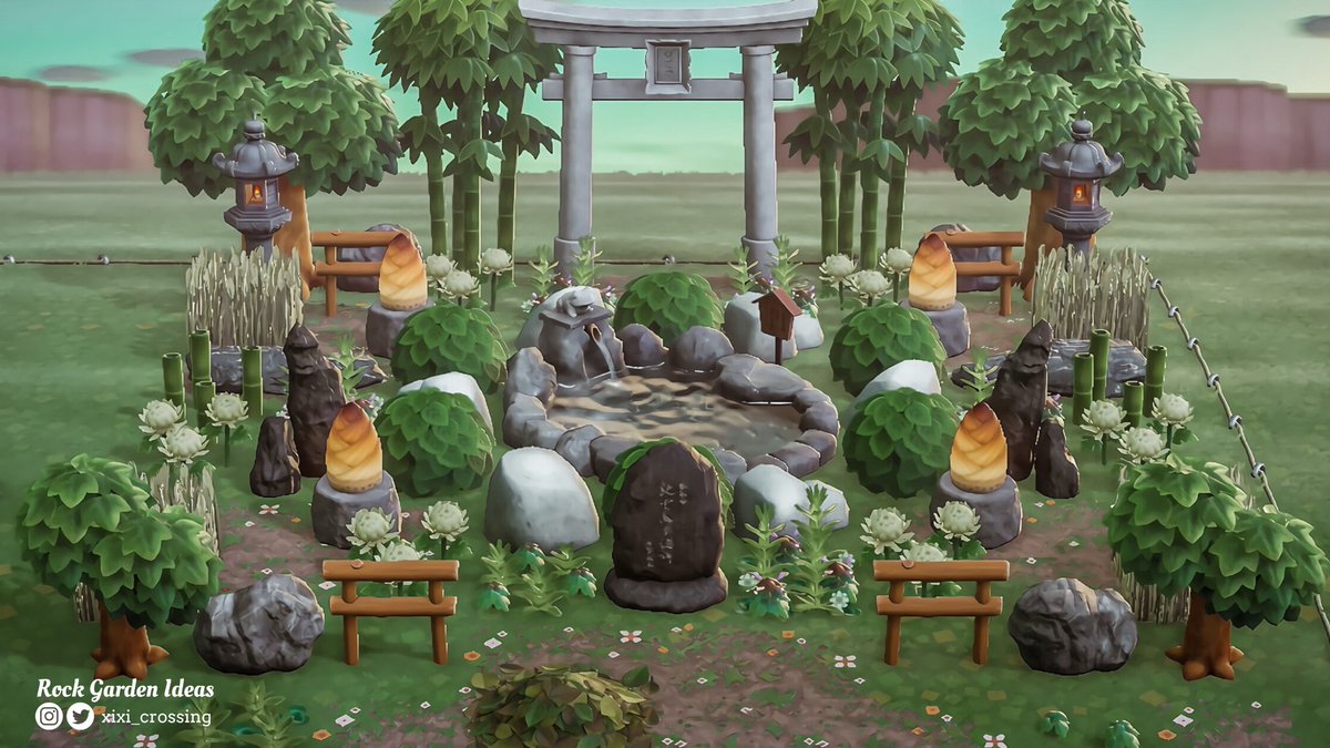 xixi_playing's tweet photo. 4 rock garden designs i made over the weekend 🪨🪴 #ACNH #AnimalCrossing https://t.co/uCXF7VaxQq