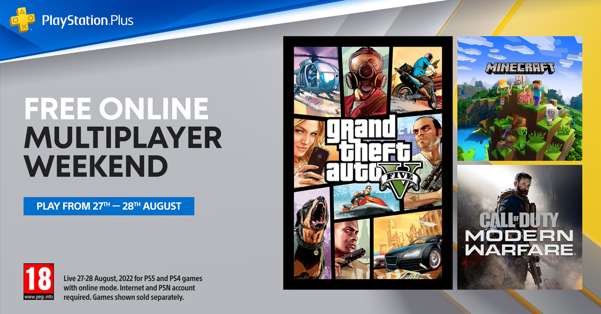 PlayStation Europe on Twitter: "Enjoy the online multiplayer modes your favorite PS4 and PS5 games without a PlayStation Plus membership during our Online Multiplayer Weekend, running 27th-28th August. https://t.co/d3DCGp68FP" / Twitter