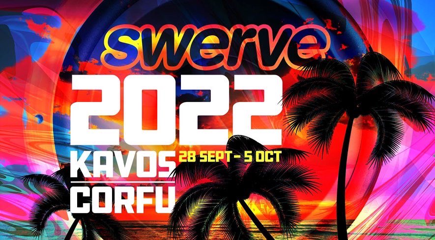 Swerve in Kavos, the Real Deal, the underground Beating Heart of DNB.
Join us Sept 28- Oct 2/5th 4 &amp;7 day packages.. The best music &amp; vibes Guaranteed. swervednb.com for tickets &amp; info💪🌞