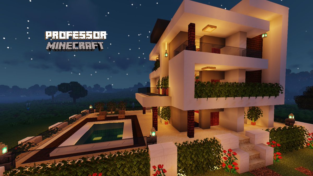 Minecraft Tutorial : Casa Moderna de Madeira no Survival 