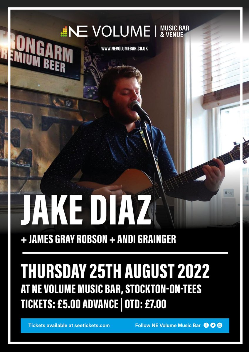 Join us on Thursday for this intimate singer-songwriter special featuring Jake Diaz, James Gray Robson and <a href="/andigrainger/">Andi Grainger</a>. Info and tickets: facebook.com/events/5861076…