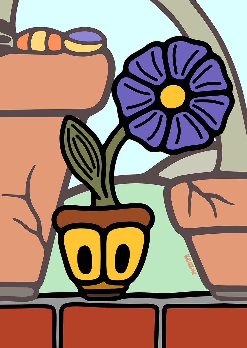 To those few people that will see my post: Hope you are having a nice Monday. I hope you enjoyed looking at my art. And as always, thanks and see ya.
#art #popart #flower #pot