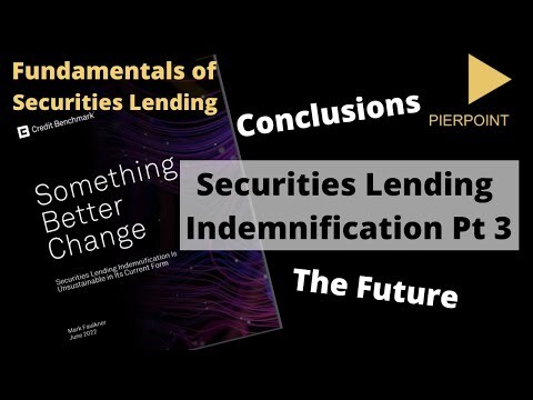 pierpointfc's tweet photo. https://t.co/HNmxs7LWwg The inspiration for this topic was a recent paper from Mark Faulkner co-founder of Credit Benchmark entitled: "Something Better Change: Securities Lending Indemnification is Unsustainable in its Current Form". In this video I comment on the conclusions f… https://t.co/iprft6qgaC