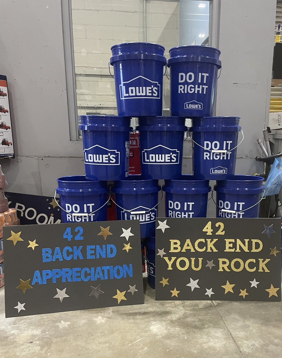Kicking off this Back-End Appreciation week!!#store42 <a href="/NestorAndino1/">Nestor Andino</a> <a href="/Jreeder47489571/">Jreeder</a> <a href="/BobbKell/">Bobby Kelley</a> <a href="/JamesHu63919876/">James Hudson</a> <a href="/neace_jason/">Jason Neace</a> <a href="/BlueTeam_R21/">Lowe’s Region 21</a>