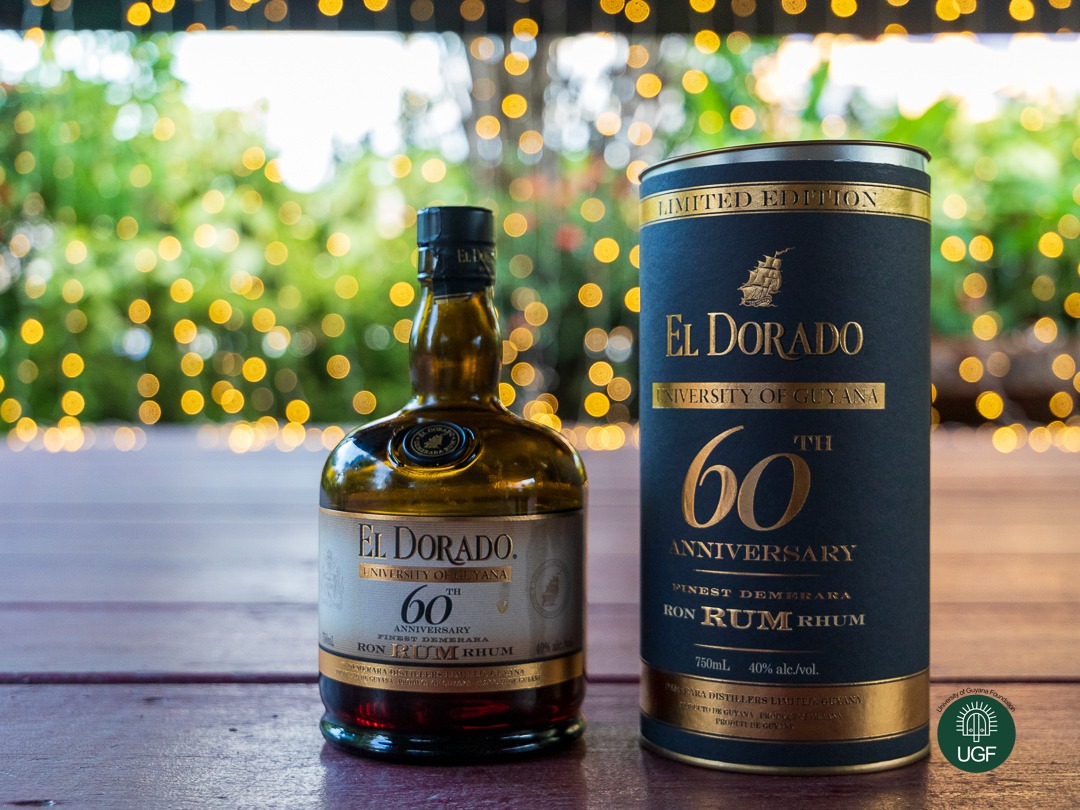 uniofguyana's tweet photo. UG Foundation collaborates with DDL to launch Special Limited Edition Rum in celebration of UG’s 60th Anniversary Fund Raising Drive https://t.co/yOhT0dnLeh