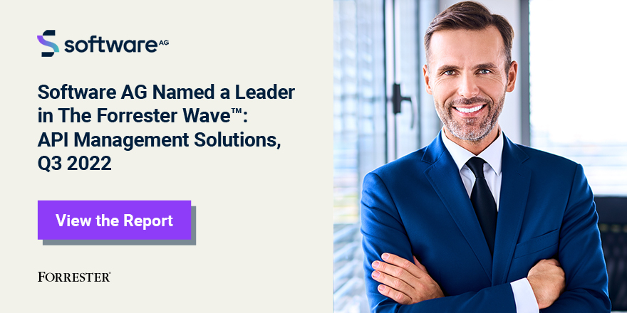 Software AG is proud to be named a Leader in The Forrester Wave™: API Management Solutions, Q3 2022, scoring 5/5 in the categories of “Product Vision” and “Portal for API Users”. We encourage you to read the full report here: bit.ly/3ABGPVI

#APISecurity #webMethods