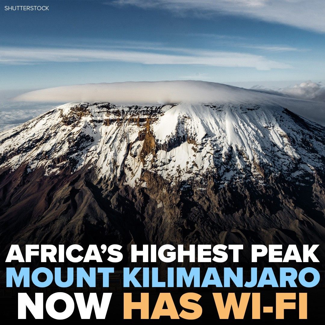 Mount Kilimanjaro, Africa's highest peak, now has Wi-Fi 🏔  7ny.tv/3QFpyRl