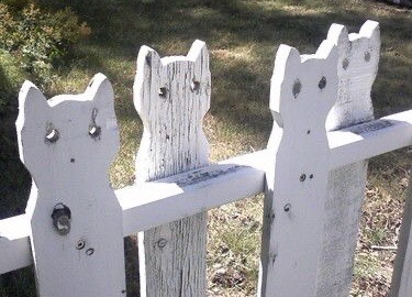 Cat shaped fence
