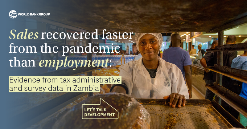 New <a href="/UNUWIDER/">UNU-WIDER</a> &amp; <a href="/WorldBank/">World Bank</a> working paper draws on findings from tax administrative + survey data providing insights on how formal firms in #Zambia have recovered from #COVID19. 
wrld.bg/nMye50Kpk4a
