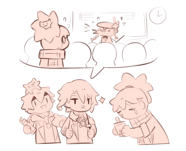 🐱🍁school life 
inspired from @kurolee97 