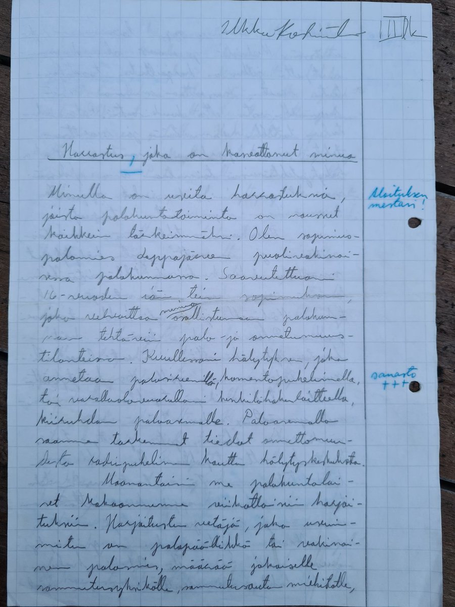 ilkkakoskimki's tweet photo. Kannustan nuoria ja aikuisiakin sopimuspalokuntatoimintaan, johon osallistumiseni johdatti minut poliisin ammattiin. Harrastuksena se kasvatti minua monin tavoin. Yo-kirjoituksissa oli tuuria,kun jo harjoiteltu aihe osui kohdalle (kuva). #sopimuspalokuntaviikko
@SSPL_ry @SPEK_ry https://t.co/TcVM04G9n4