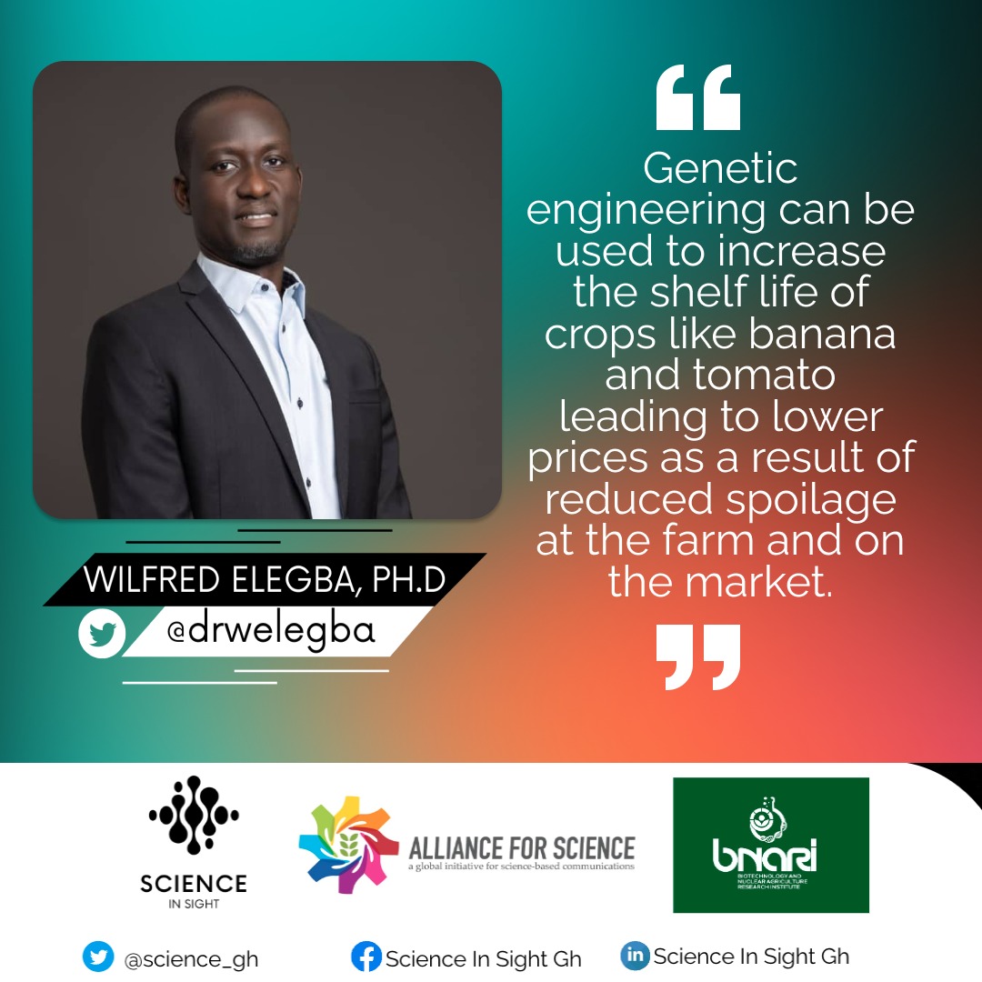 One of the means in ensuring #FoodSecurity is by the application of #Geneticengineering to curb #Postharvest losses