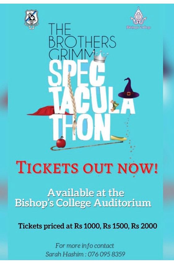 DramaSL's tweet photo. #TheBrothersGrimmSpectaculathon 26-27 #August2022 3:30/6:45pm @BishopsCollege #Auditorium #Colombo 3 #SriLanka. #Tickets Rs.1,000 upwards @ venue
-
SMS #DramaAlerts!
#Dialog #Airtel #Hutch users, type REG <space> DRAMASL and send to 77000

#lka #theatre #theater #drama #dramasl https://t.co/KilGoo7vqJ