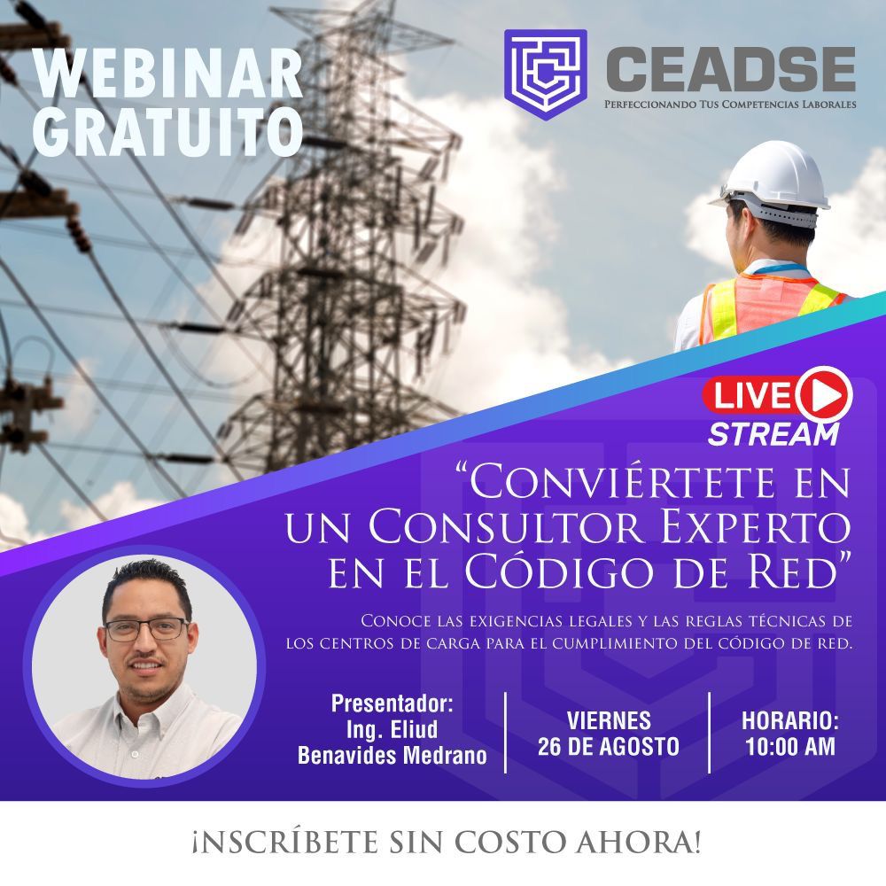 Invitandolos a este Webinar Gratuito, impartido por el Ing. Eliud Benavides de CEADESE.

Les dejamos la liga de inscripción!
forms.gle/ev1sTCZgx5mNvv…