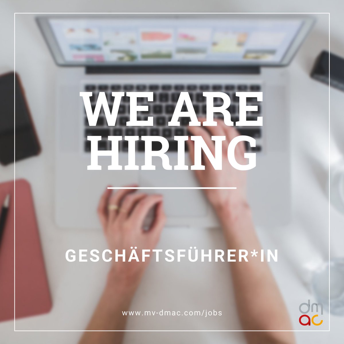 dmac (@mv_dmac) on Twitter photo GESCHÄFTSFÜHRER*IN GESUCHT!
#CEO zum 01.01.23 gesucht, der/die das #dmac konsequent weiterentwickelt und als erfolgreiche digitale CRO am Markt platziert. 🚀🚀
👉 mv-dmac.com/geschaeftsfueh…
Wir freuen uns darauf mit Dir gemeinsam die Zukunft von #DigitalHealth zu gestalten! 🤩 GESCHÄFTSFÜHRER*IN GESUCHT!
#CEO zum 01.01.23 gesucht, der/die das #dmac konsequent weiterentwickelt und als erfolgreiche digitale CRO am Markt platziert. 🚀🚀
👉 mv-dmac.com/geschaeftsfueh…
Wir freuen uns darauf mit Dir gemeinsam die Zukunft von #DigitalHealth zu gestalten! 🤩