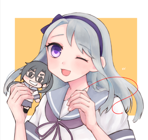 狭霧(艦これ) 「ぬいママ狭霧ちゃんの表紙は途中 」|フジノ🍶のイラスト
