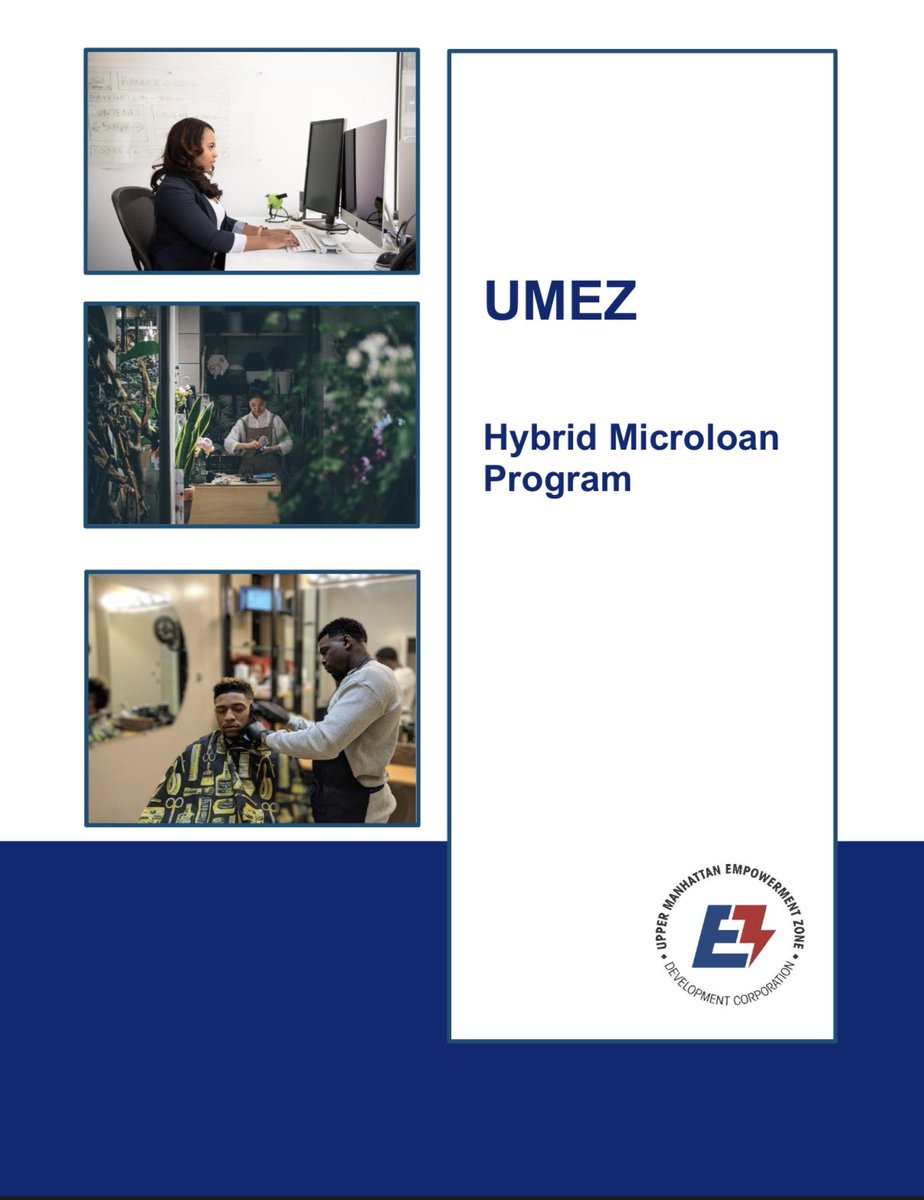 APPLY: Hybrid Microloan Program 

<a href="/UMEZ_DC/">UMEZ</a> is still accepting applications for its hybrid microloan program for Upper Manhattan small businesses and nonprofits after COVID disruptions. 

Email ddowning@hbany.org for an appointment. 

umez.org/small-business…

#WHDC #Harlem #UMEZ