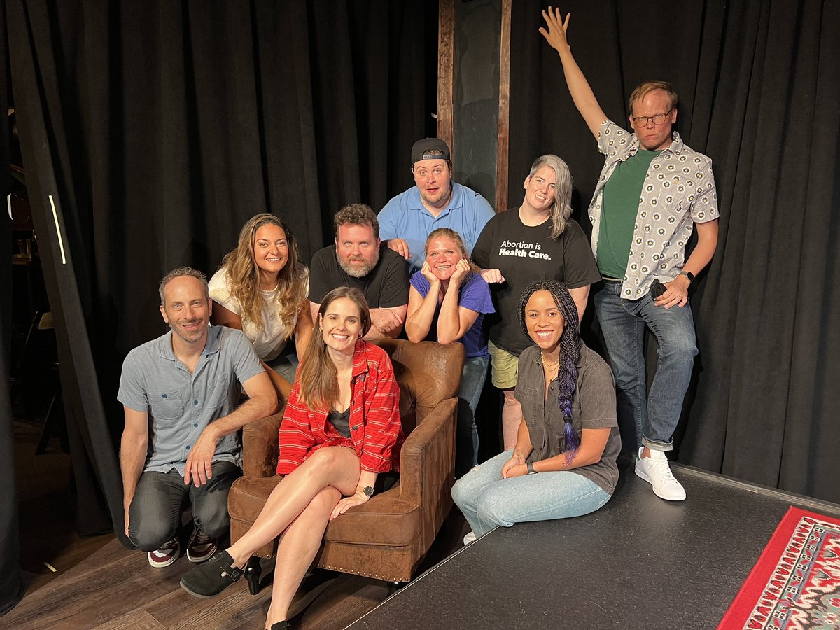August 21st, 2022 cast with monologist Amy Hoggart (Full Frontal with Sam Bee, It’s Personal with Amy Hoggart,  FeManism podcast) 

Special treat: the return of the Hiller Pose. 

The stream is still available for purchase! Raaaatscraps.com/shows